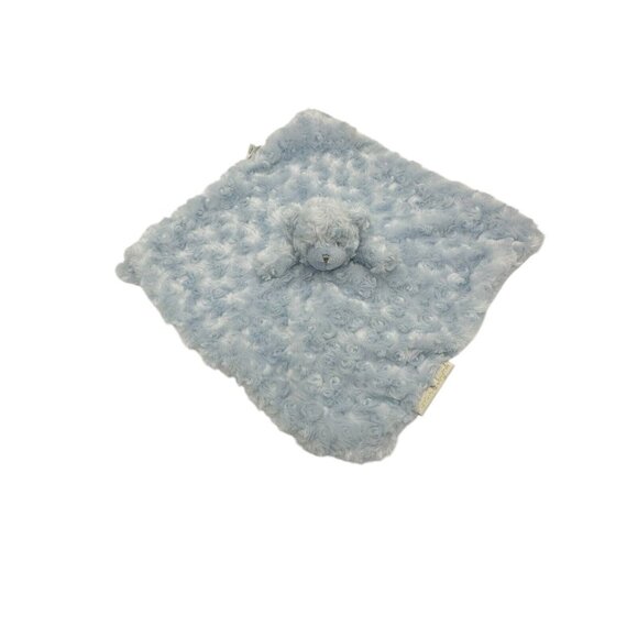 Blankets And & Beyond Blue Bear Plush‎ Minky Rosette Lovey Soother Security - Picture 3 of 7
